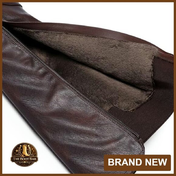 Women's Knee High Winter Boots Faux Fur Lined Stiletto Heel - Picture 4 of 8